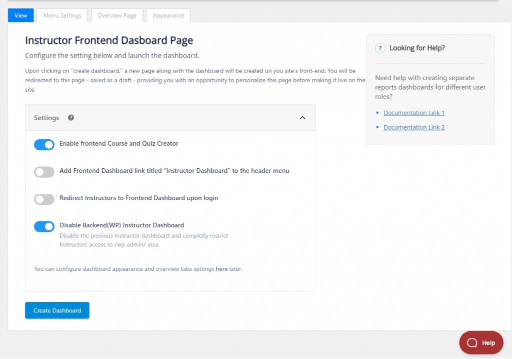 Instructor Frontend Dashboard Page image